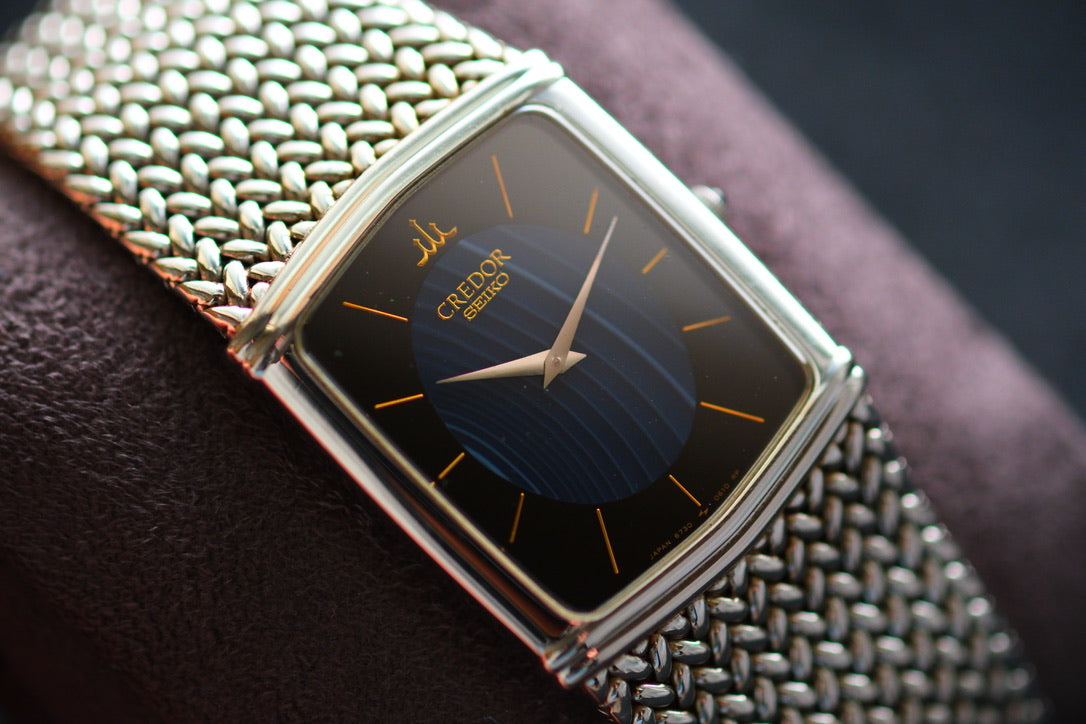 Credor 6730-5330 Blue Agate Dial Onyx Stone | Good Condition | Full Box Paper