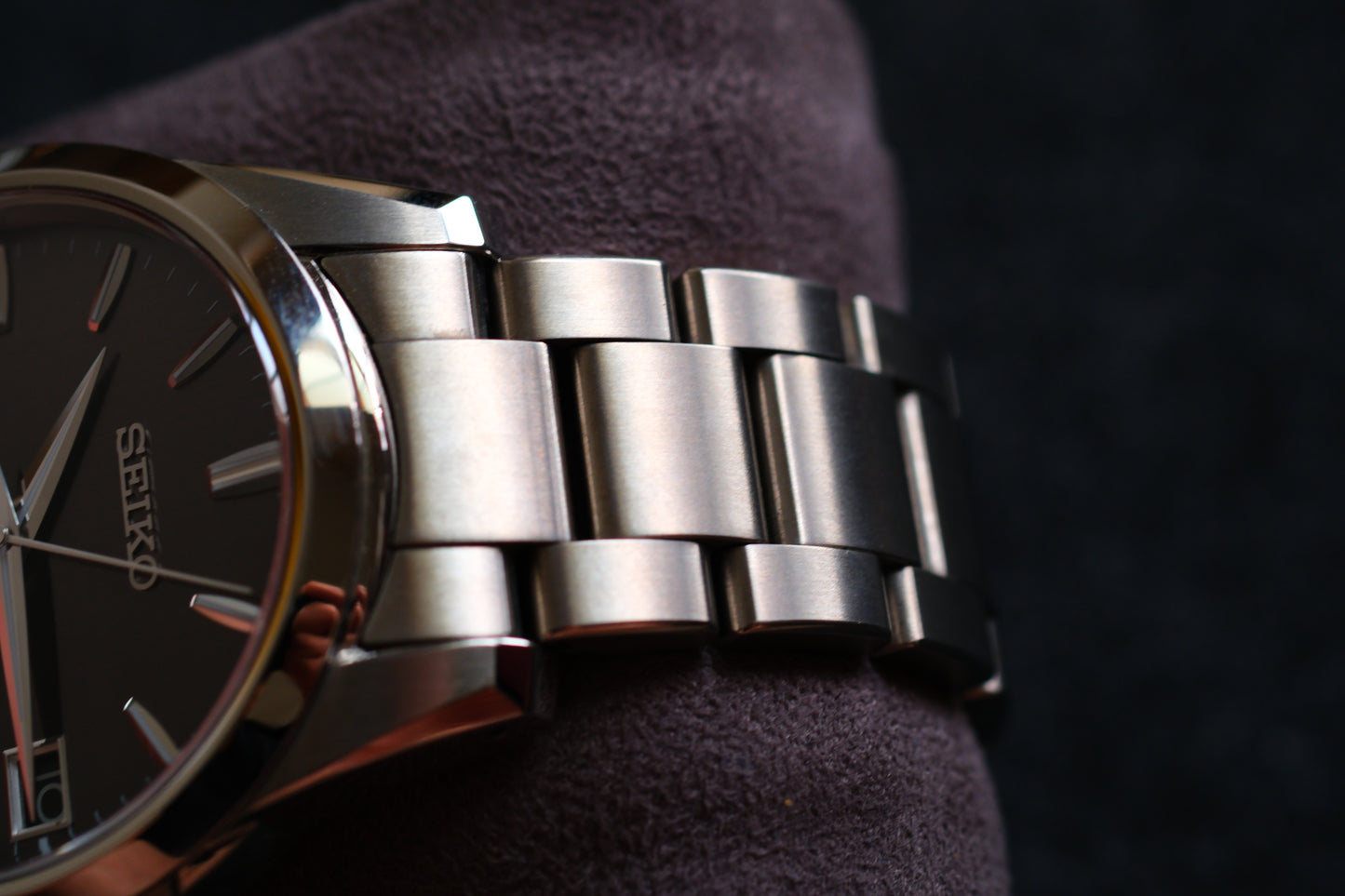 Grand Seiko SBGA081 9R65-0BG0 Spring Drive Full Titanium Beautifull Vertical Brushed Dial Full Serviced Box Manual User Excellent Condition