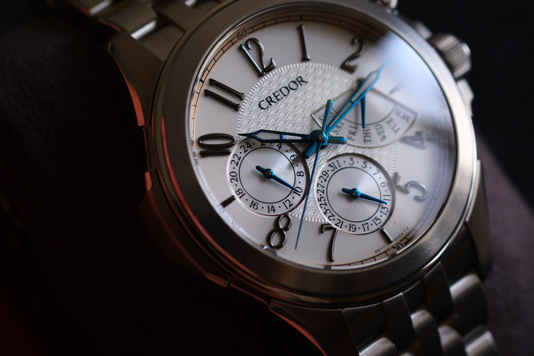 Credor Pacifique GCBG971 4S77-00C0 Retrograde Blue Hands Excellent Condition