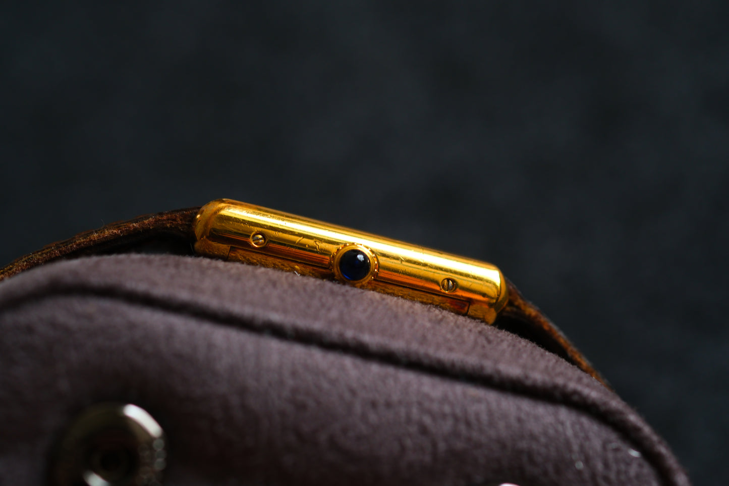 Cartier Tank Vermeil Must the Cartier LM 24x31mm SV925 Gold Plate Manual winding Yellow Dial