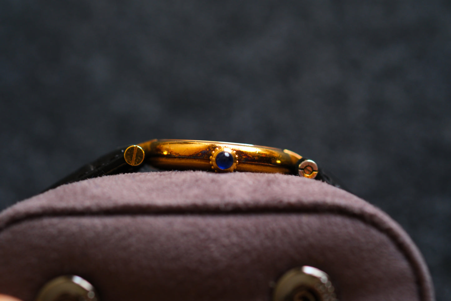 Cartier 1980s Must de Cartier Vendome White Dial Blue Hands Lady
