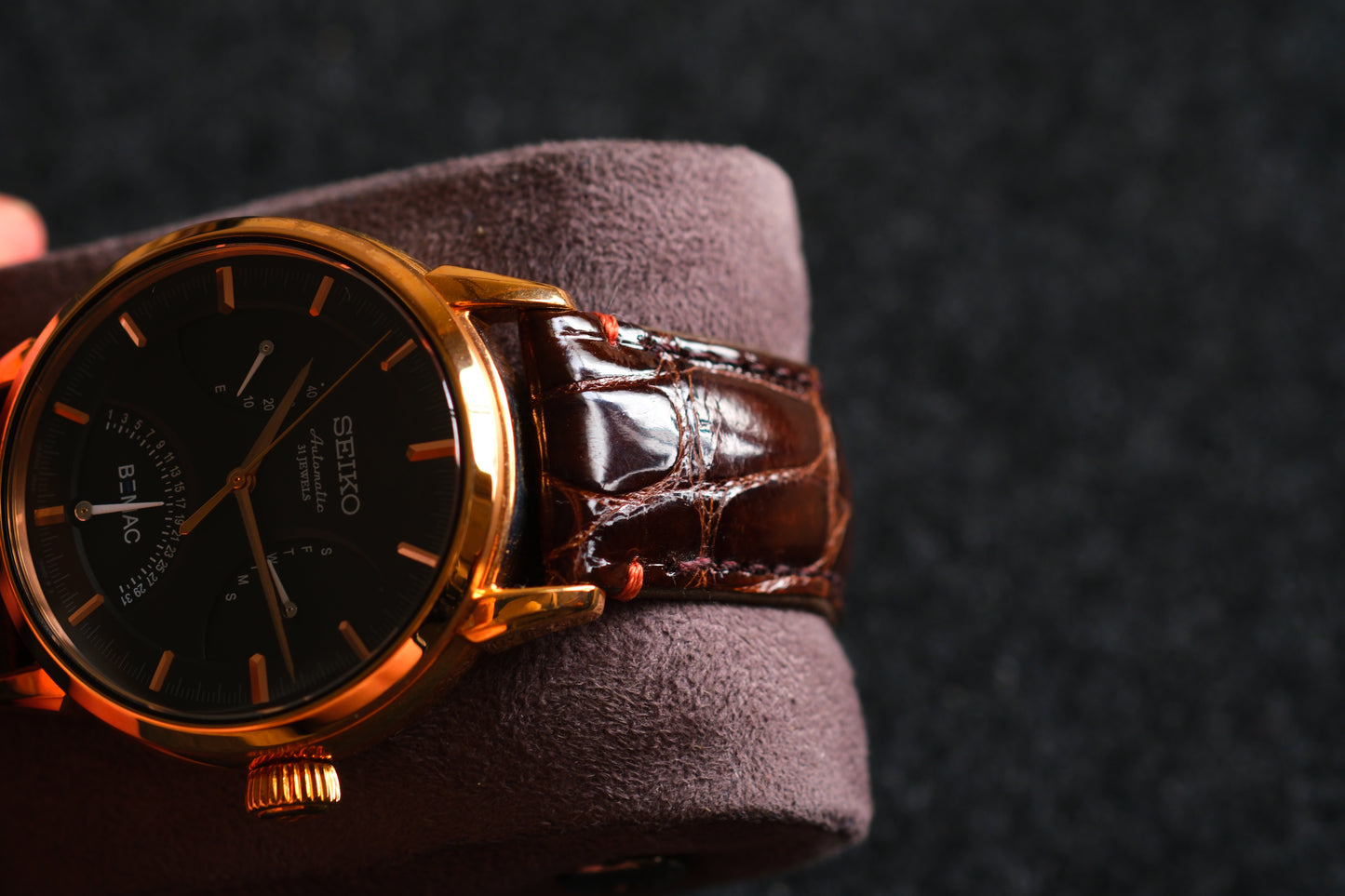 Seiko BEMAC Anniversary SZSD001 6R24-00D0 Double Retrograde Rose Gold Excellent Condition