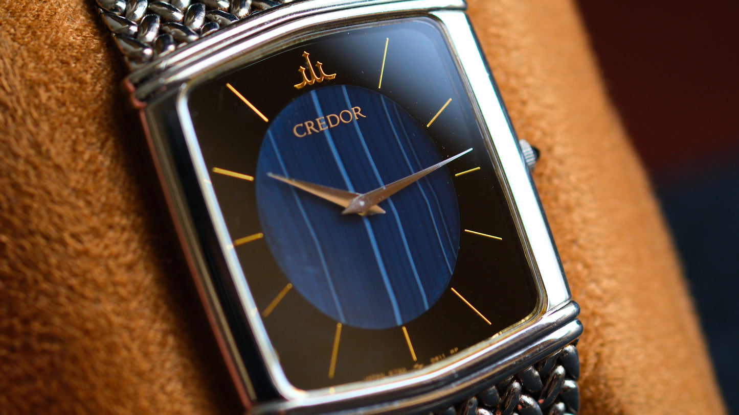 Credor 2F70-5380 Blue Agate Dial Onyx Stone | Good Condition | Credor Box