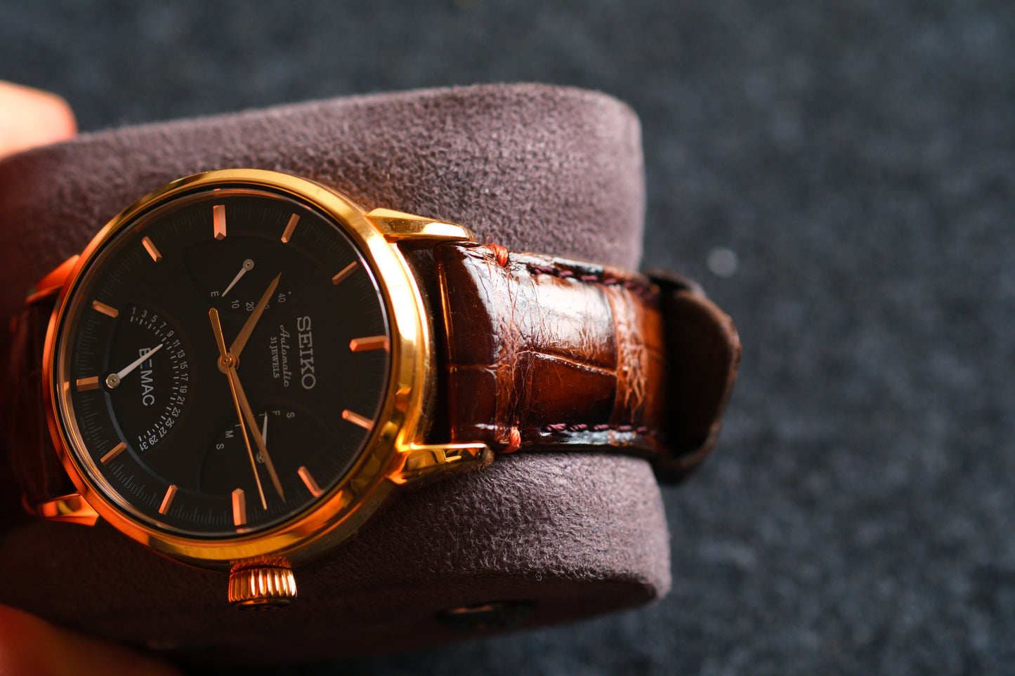 Seiko BEMAC Anniversary SZSD001 6R24-00D0 Double Retrograde Rose Gold Good Condition