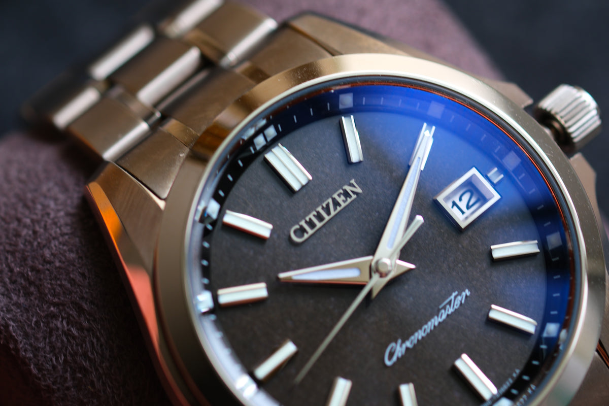 The Citizen Chrnomaster A060-T024271 Eco Drive Full Titanium Black Washi Dial Great Condition