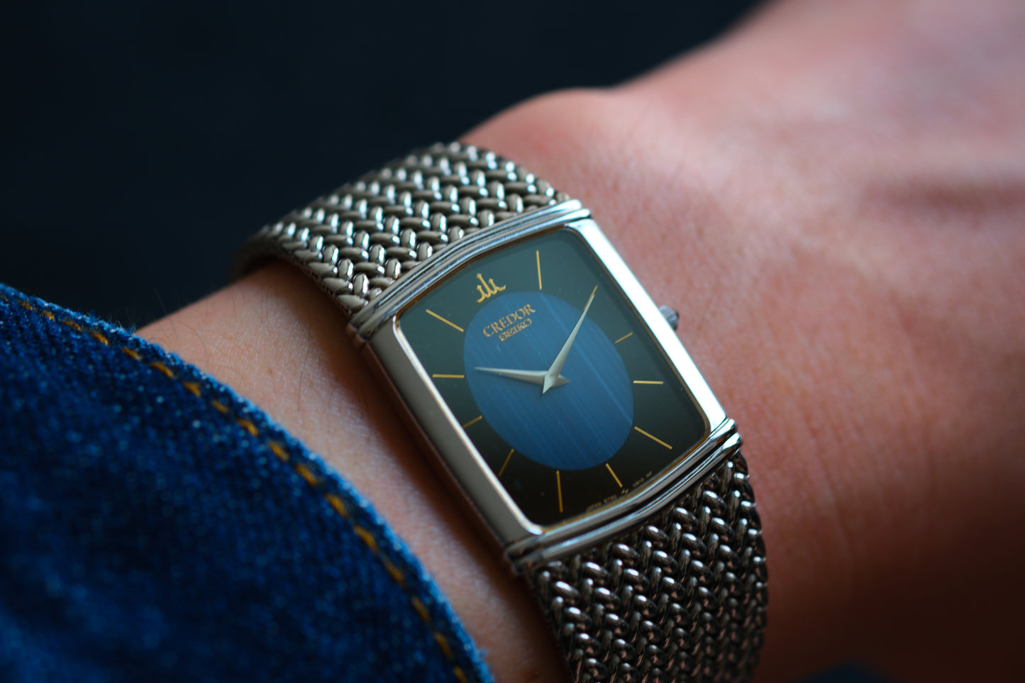 Credor 6730-5330 Blue Agate Dial Onyx Stone | Good Condition