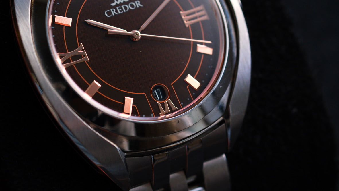 Credor Signo 8J86-0AB0 Quart Beautiful Brown Dial