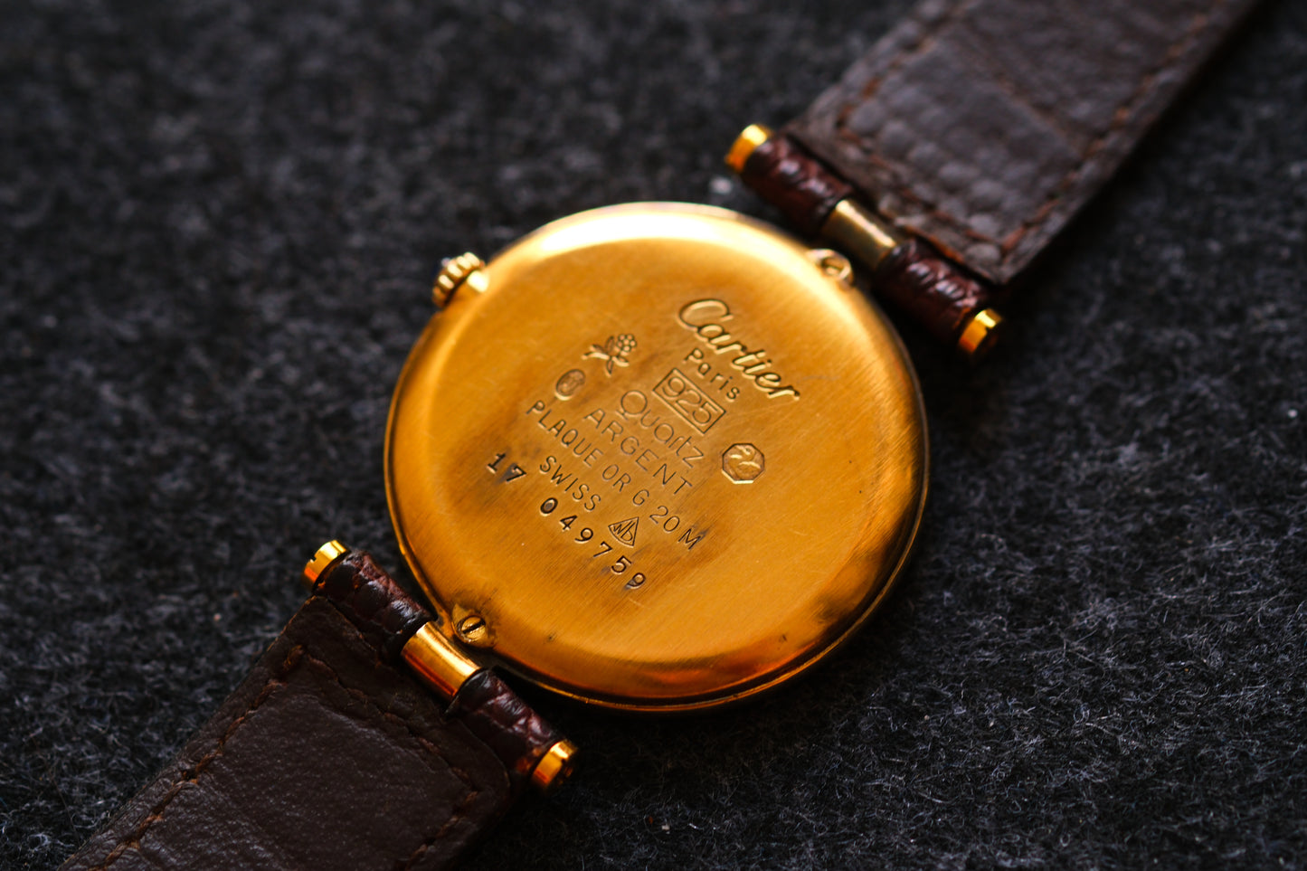 Cartier 1980s Must de Cartier Vendome Brown Dial Men