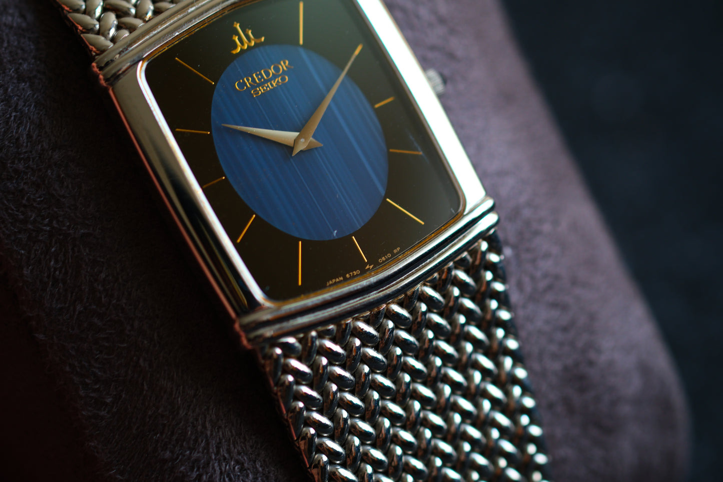 Credor 6730-5330 Blue Agate Dial Onyx Stone | Good Condition