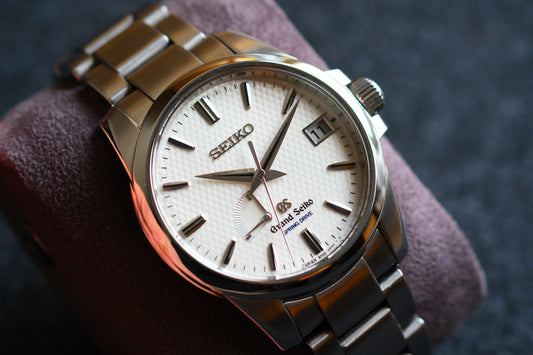Grand Seiko SBGA025 9R65-0AG1 Spring Drive Texture Dial Excellent Condition Full Box Paper Full Serviced