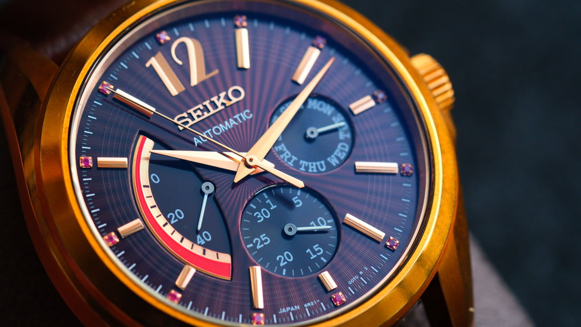 Seiko Bright SDGC030 6R21-00Y0 Limited 390/500 GP Red Dial and Ruby