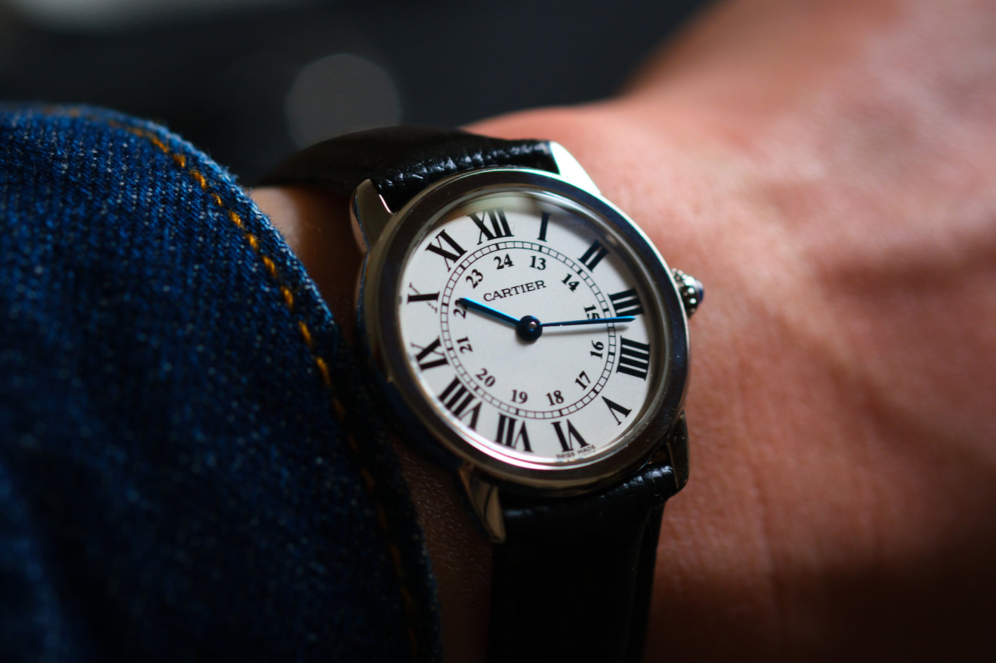 Cartier W6700155 Ronde Solo De Cartier 29mm Silver Good Condition Full Serviced