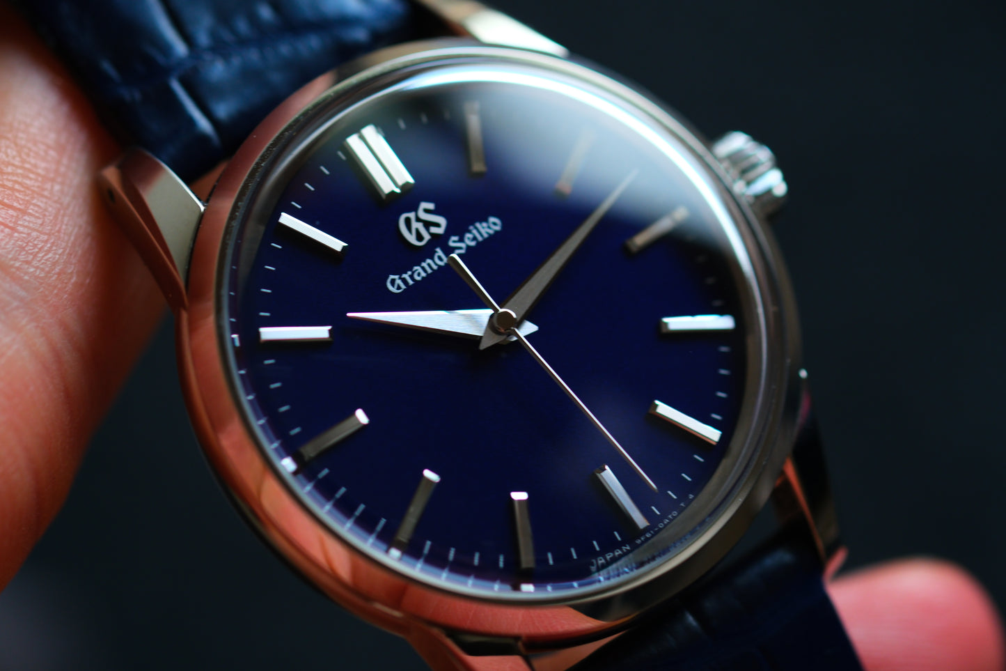 Grand Seiko SBGX349 9F61 Elegance Collection “moonlight blue”/“Gekka” Dial Vintage proportions 34x41.5x10.7mm Perfect Dress Watch Excellent Condition Box Paper Date 9/2025