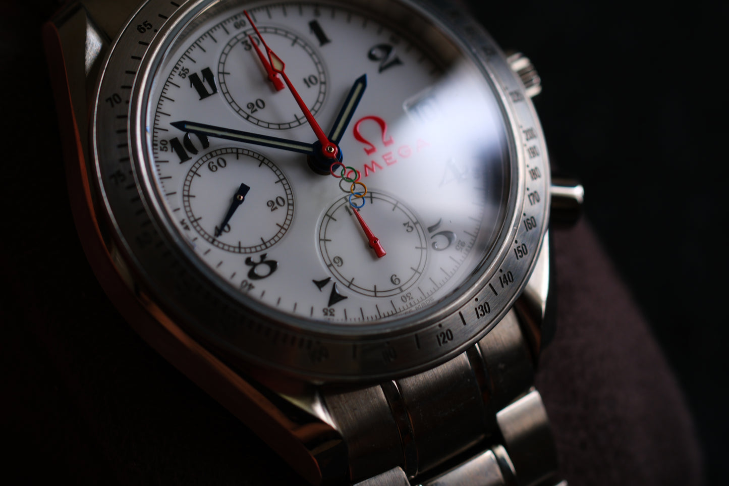 Omega Speedmaster Specialities 2012 Olympic Games Collection Blue Red Hands Excellent Condition |Full Serviced