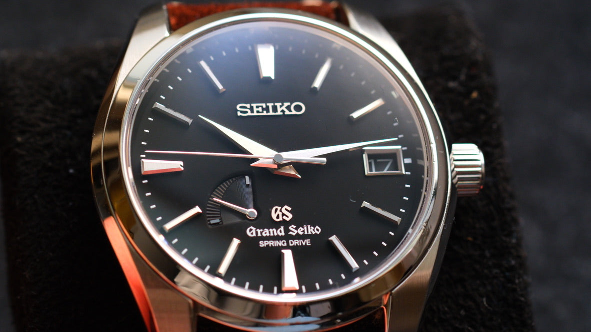 Grand Seiko SBGA003 Spring Drive 9R65-00AA0 Black Dial Full Box Paper GS Serviced Paper Good Condition