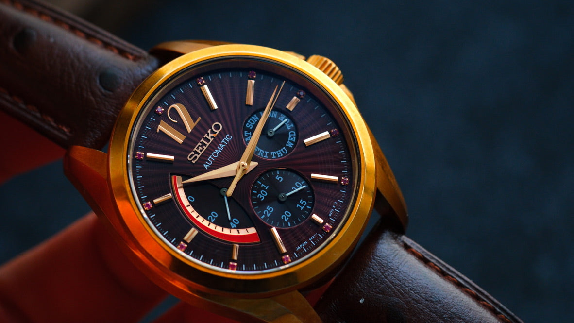 Seiko Bright SDGC030 6R21-00Y0 Limited 390/500 GP Red Dial and Ruby