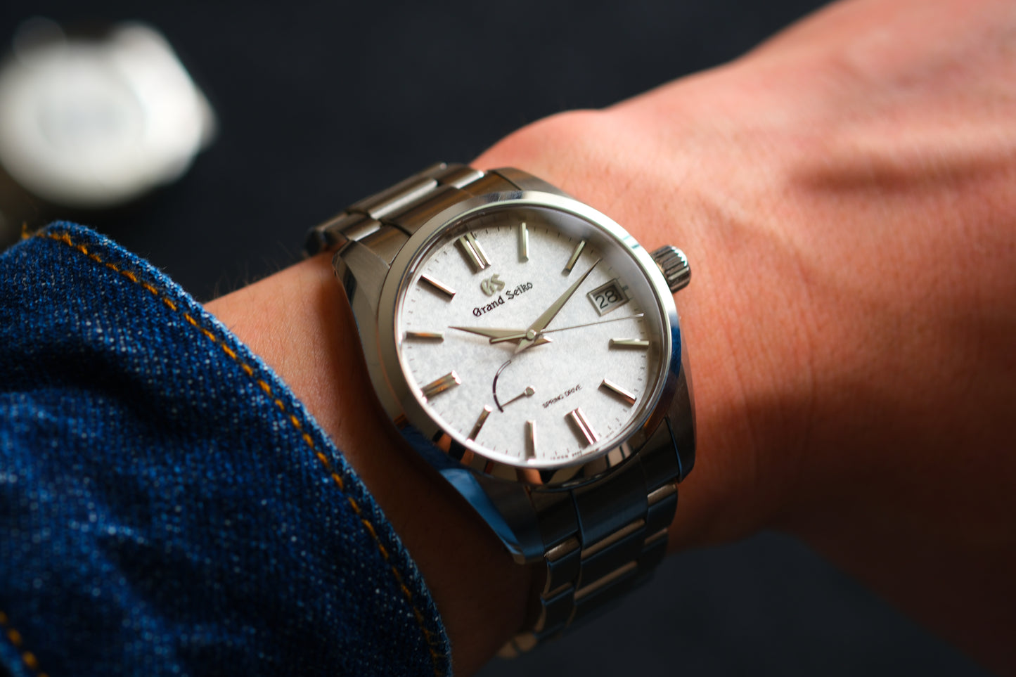 Grand Seiko SBGA465 9R65-0DY0 Spring Drive Early Morning Frost Dial Heritage Collection Full Paper Date 2024 Great Condition