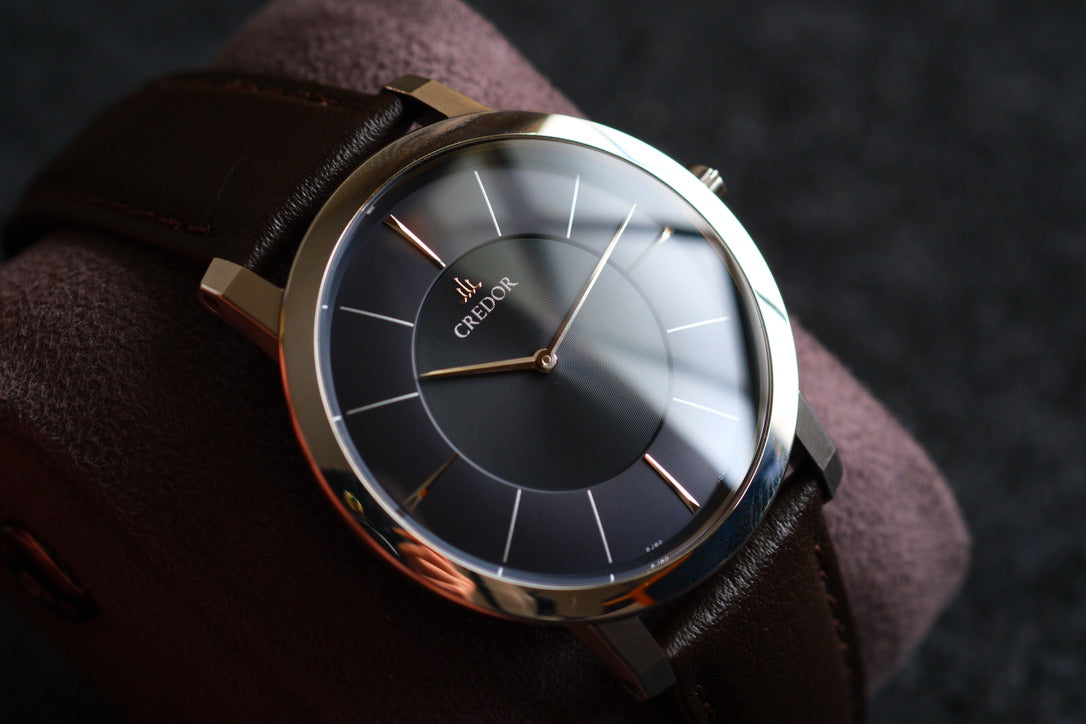 Credor Node GCAR987 Quart 8J80-0AD0 Two Tone Black Dial Good Condition