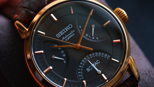 Seiko BEMAC Anniversary SZSD001 6R24-00D0 Double Retrograde Rose Gold Unused Like New Condition