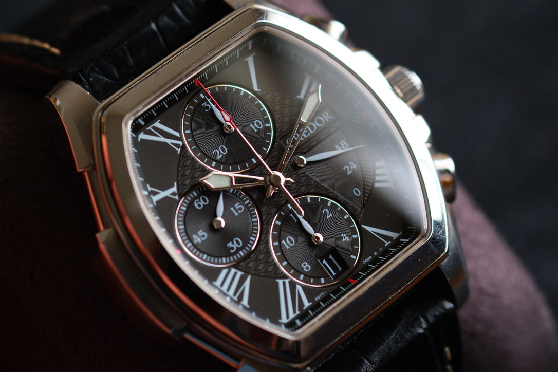 Credor Pacifique Tonneau GCBK991 6s77-00A0 Chrnograph Good Condition