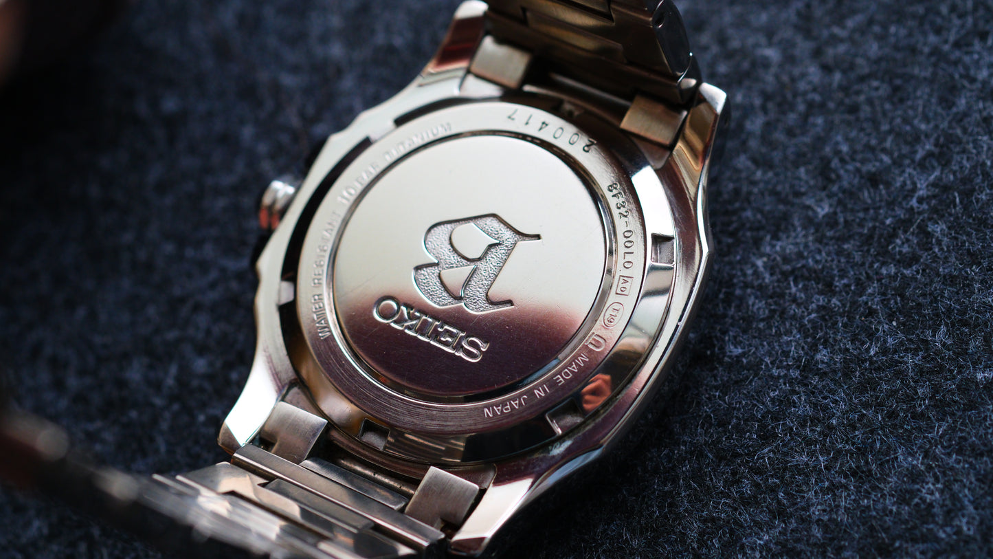 Seiko Bright Full Titanium SAGM007 HAQ Pepetual Calendar Two tone White Dial | Excellent Condition| Movement Serviced