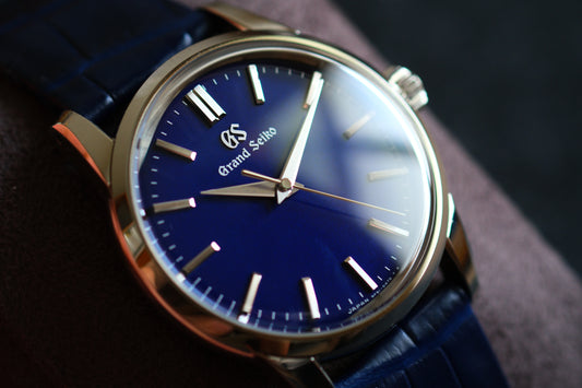 Grand Seiko SBGX349 9F61 Elegance Collection “moonlight blue”/“Gekka” Dial Vintage proportions 34x41.5x10.7mm Perfect Dress Watch Excellent Condition Box Paper Date 9/2025