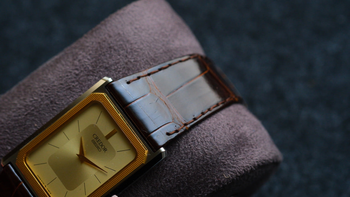 Credor Tank Men 6730-5090 14K Bezel SHA MIDDLE Full Original