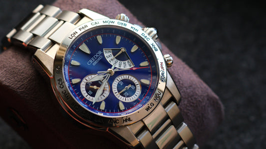 Credor GCBG977 Retrograde 4s77-00A0 GMT World Time Limited Edition 500 2002 World Cup Good Condition