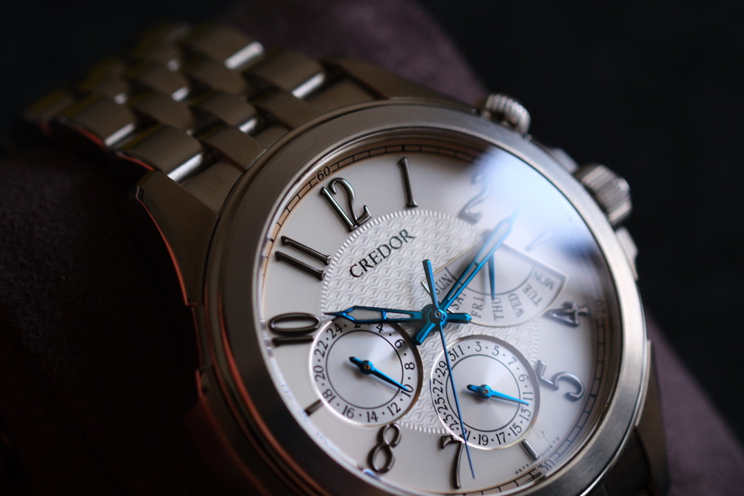 Credor Pacifique GCBG971 4S77-00C0 Retrograde Blue Hands Excellent Condition