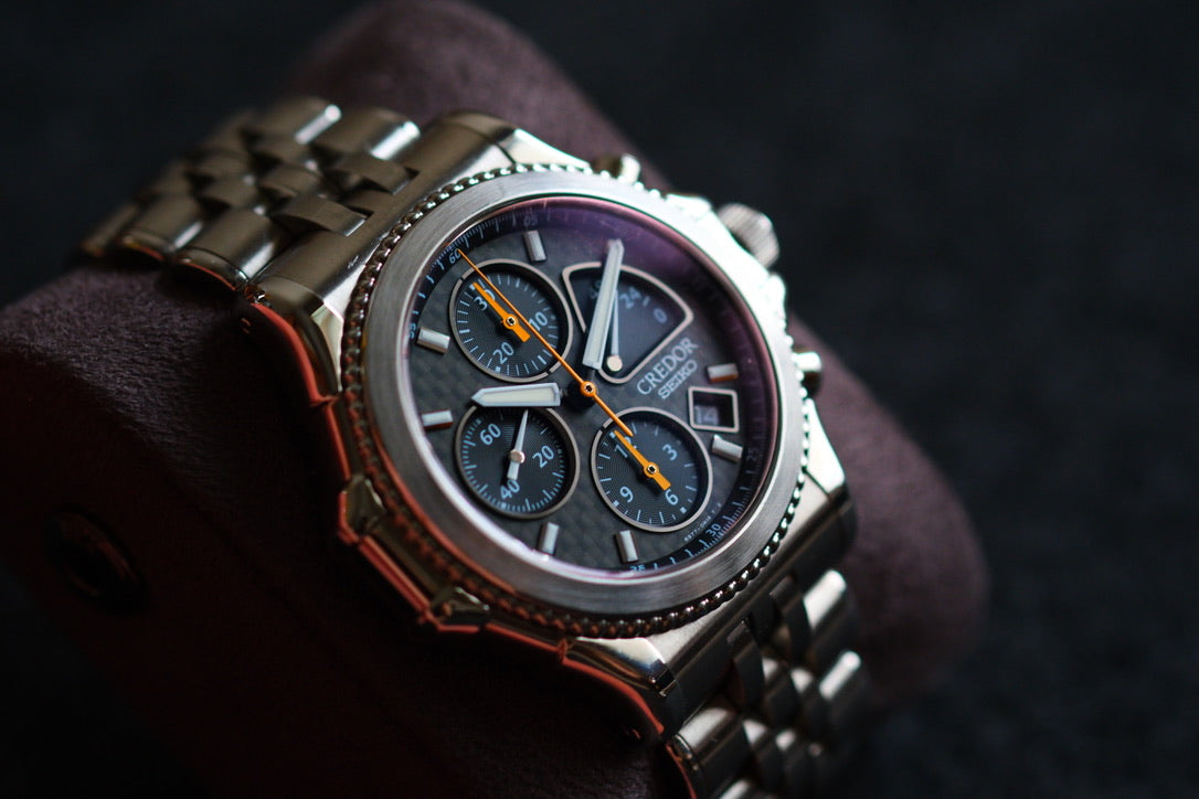 Credor Pacifique GCBK997 6S77-0A10 Chrnograph Limited 2000 Carbon Dial