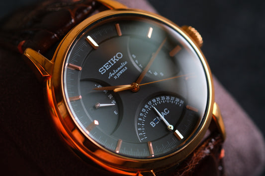 Seiko BEMAC Anniversary SZSD001 6R24-00D0 Double Retrograde Rose Gold Excellent Condition