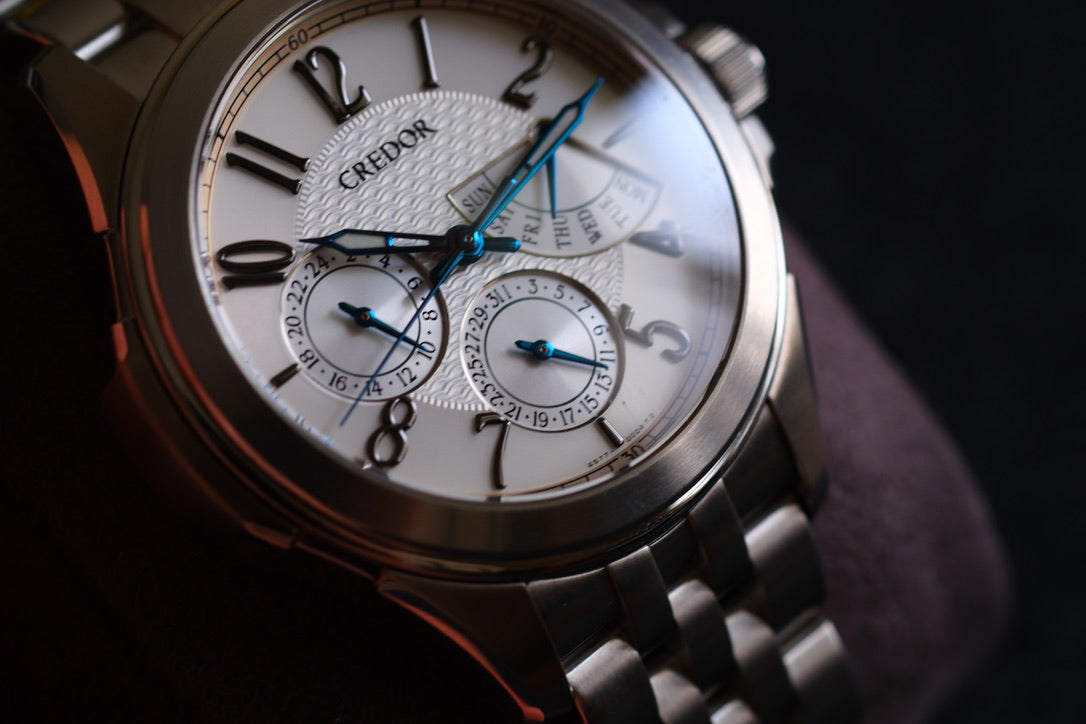 Credor Pacifique GCBG971 4S77-00C0 Retrograde Blue Hands Excellent Condition