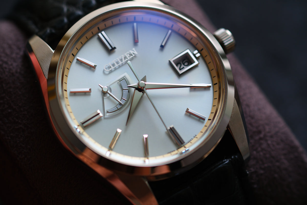 The Citizen AQ1010-03A A010-T018530 Eco Drive Full Box Paper White Ice Blue Dial