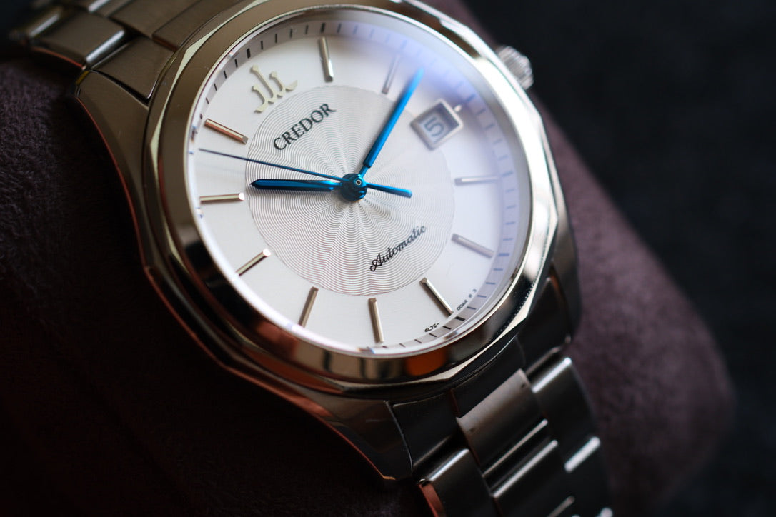 Credor Signo GCBW999 Automatic 4L75-00A0 Two tone White Dial Blue Hands