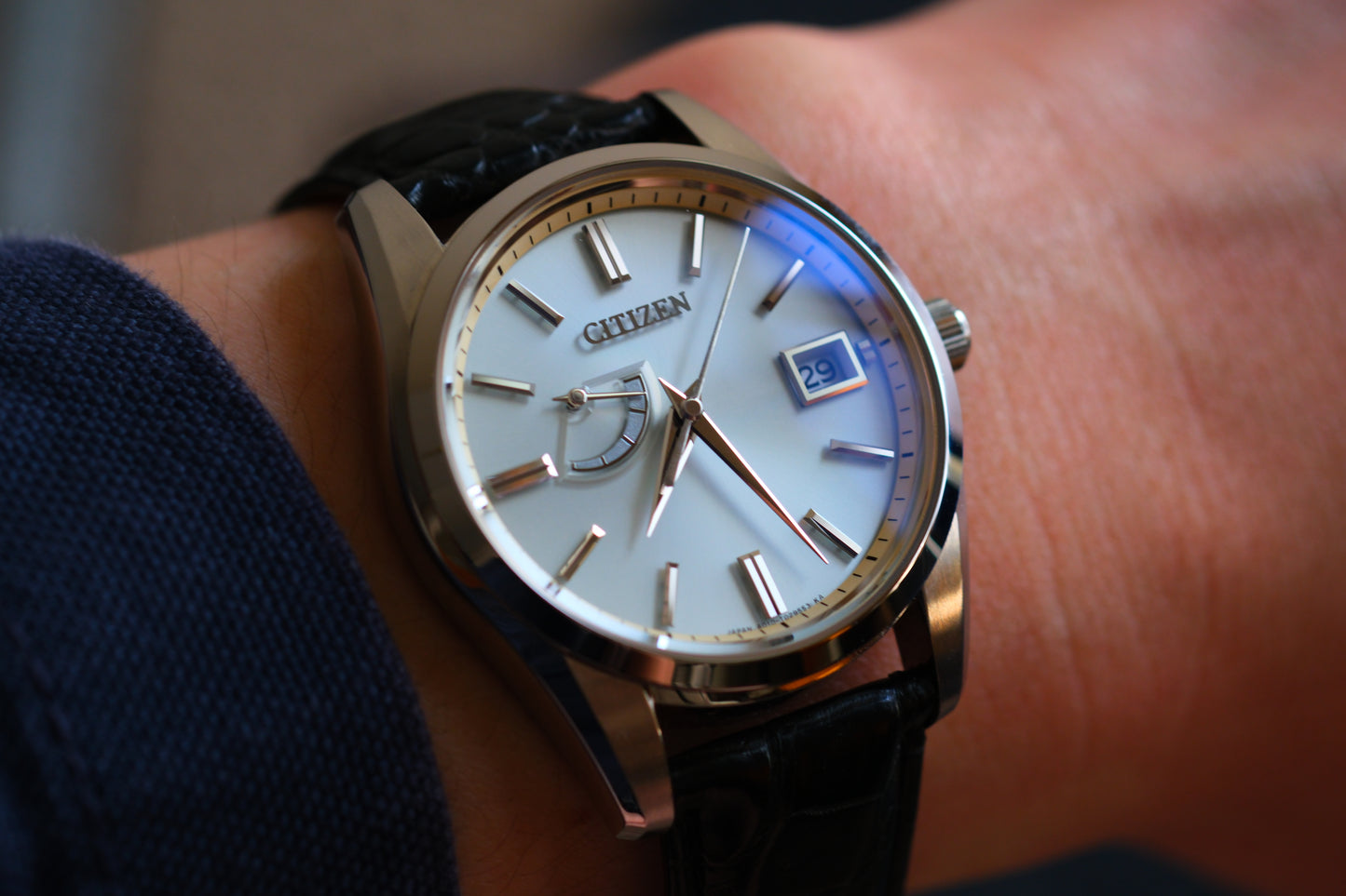 The Citizen AQ1010-03A/A010-T018530 Eco Drive Full Box Paper White Dial