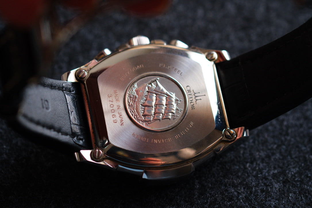 Credor Pacifique Tonneau GCBK991 6s77-00A0 Chrnograph Good Condition