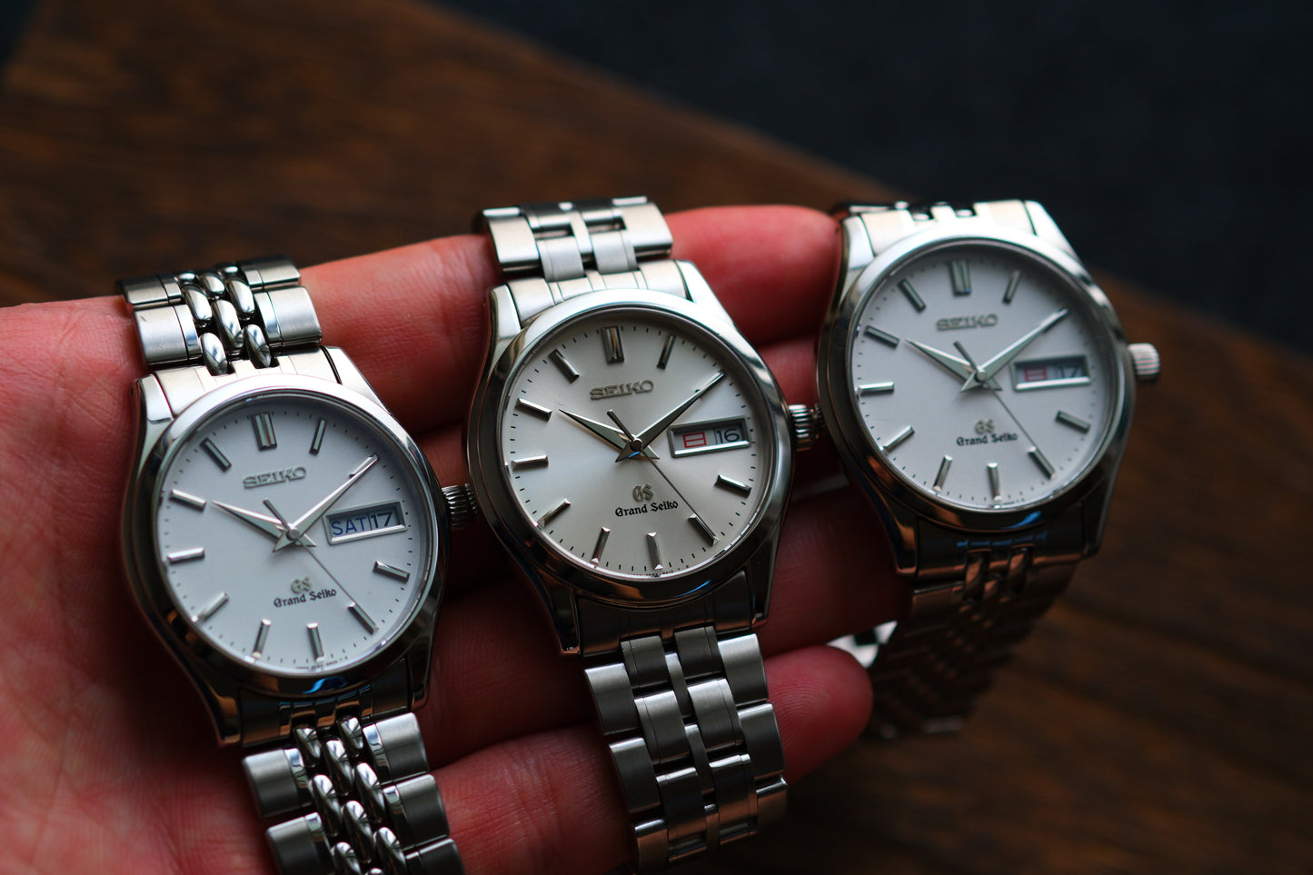 Grand Seiko SBGT005 9F83-9A30 Day Date Excellent Condition Vintage Watch Champange Dial Travel Box