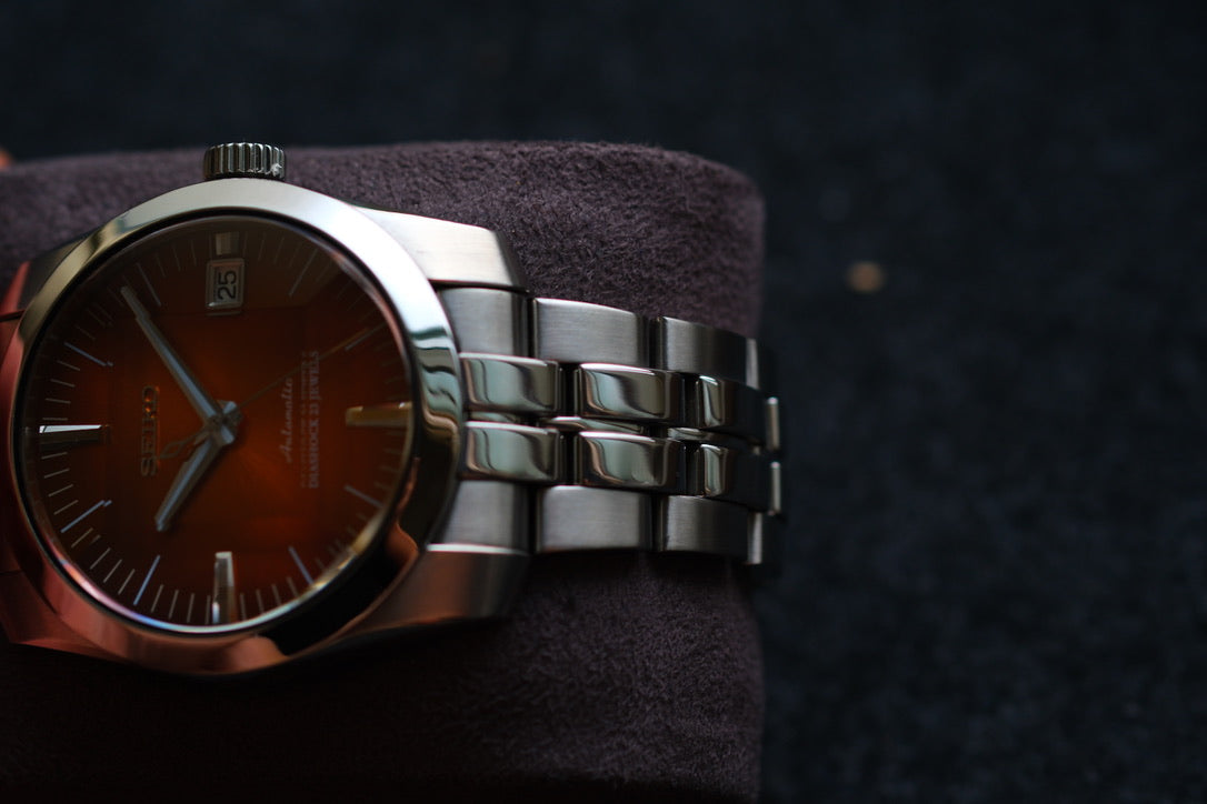 Seiko SARB005 6R15-00D0 Super Rare Orange Dial Sapphire Glass Cut Excellent Condition Serviced