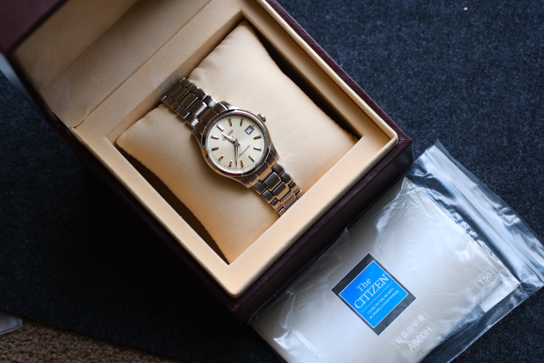 Citizen Chronomaster The Citizen A660-T006884 HAQ Champange Dial Full Box Paper Excellent Condition Serviced