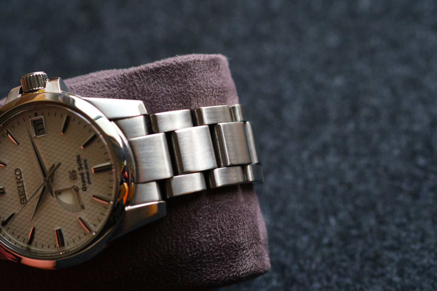Grand Seiko SBGA025 9R65-0AG1 Spring Drive Texture Dial Excellent Condition Full Box Paper Full Serviced