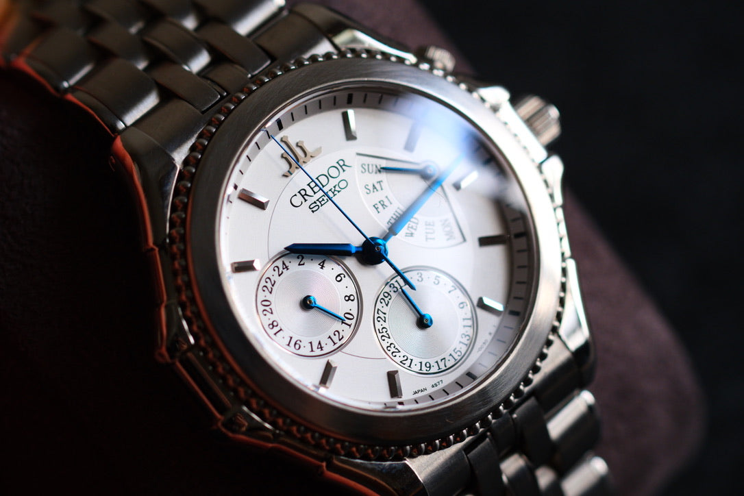 Credor Pacifique GCBG997 Retrograde 4S77-0A20 Full Paper Full Serviced Excellent Condition
