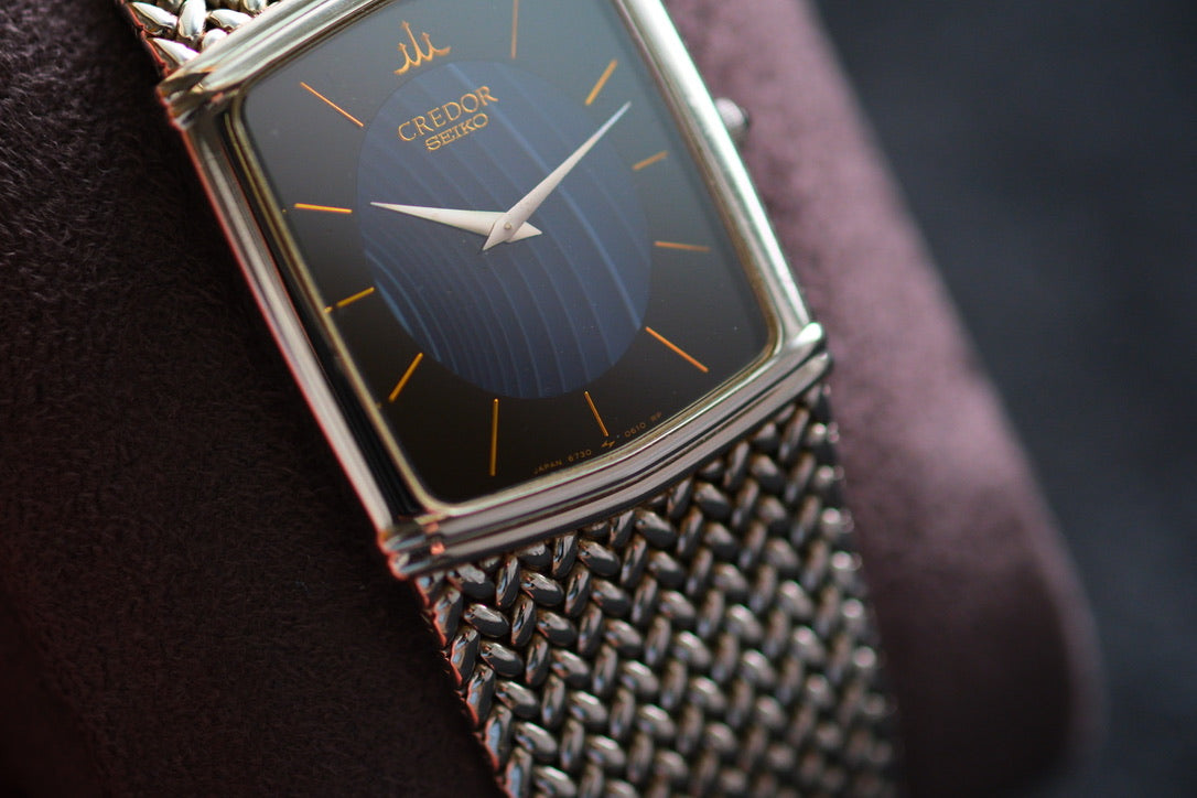 Credor 6730-5330 Blue Agate Dial Onyx Stone | Good Condition | Full Box Paper
