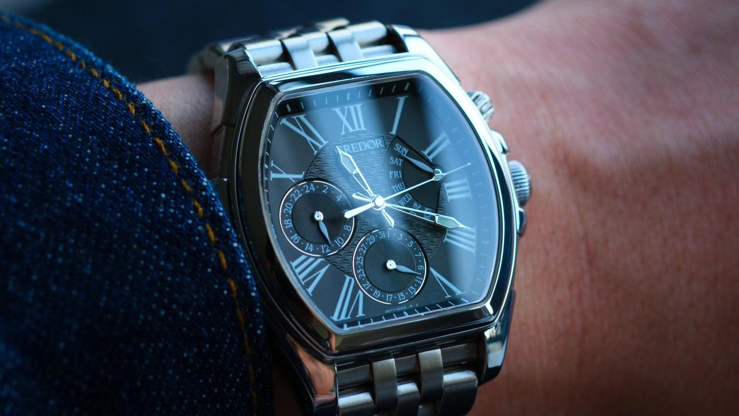 Credor Pacifique GCBG973 Retrograde 4s77-00B0 Excellent Condition Full Box Paper