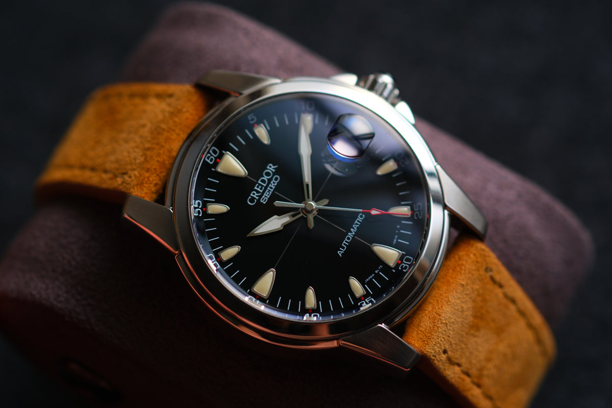 Credor GCBR993 8L75-0A30 Alpinist Black Dial Full Box Paper Serviced by Credor Excellent Condition