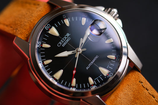 Credor GCBR993 8L75-0A30 Alpinist Black Dial Full Box Paper Serviced by Credor Excellent Condition