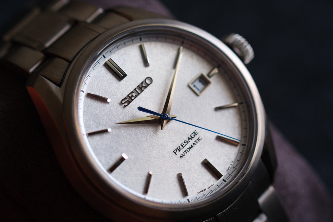 Seiko Pressage SARX055 6R15-04A0 Full Titan | Snow Flake Dial| Full Box Paper| Excellent Condition| Serviced