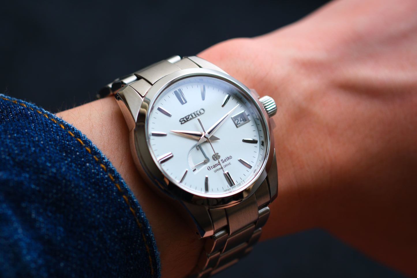 Grand Seiko SBGA015 9R65-0AG0 Spring Drive Ice Blue Dial Excellent Condition