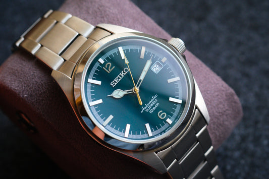 Seiko Tictac SZSB036 Limited Edition Deep Green Dial Like New Full Box+Seiko Leather Strap