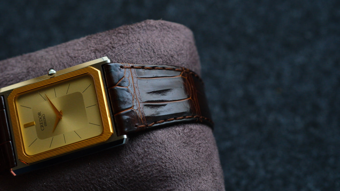 Credor Tank Men 6730-5090 14K Bezel SHA MIDDLE Full Original