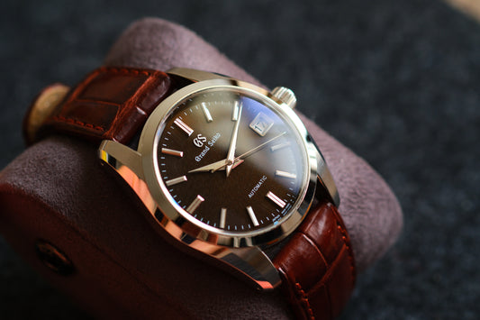 Grand Seiko SBGR289 9S65-00B0 JDM Chocolate Stunning Textured Brown Dial Excellent Condition Full Box Tag Paper